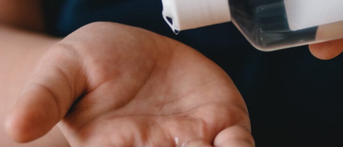 How to Make Aloe Vera Hand Sanitizer with Essential Oils; homemade hand sanitizer gel using aloe vera plant, witch hazel, tea tree oil, lavender and vitamin E oil.