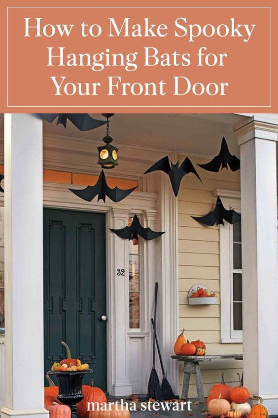how to make hanging bats halloween decorations