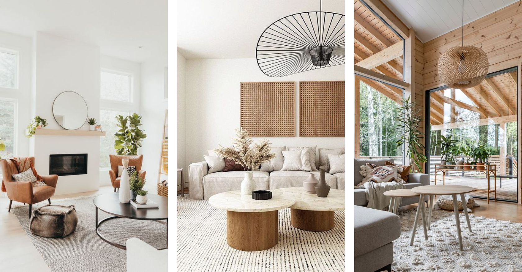 scandinavian clock in living room
