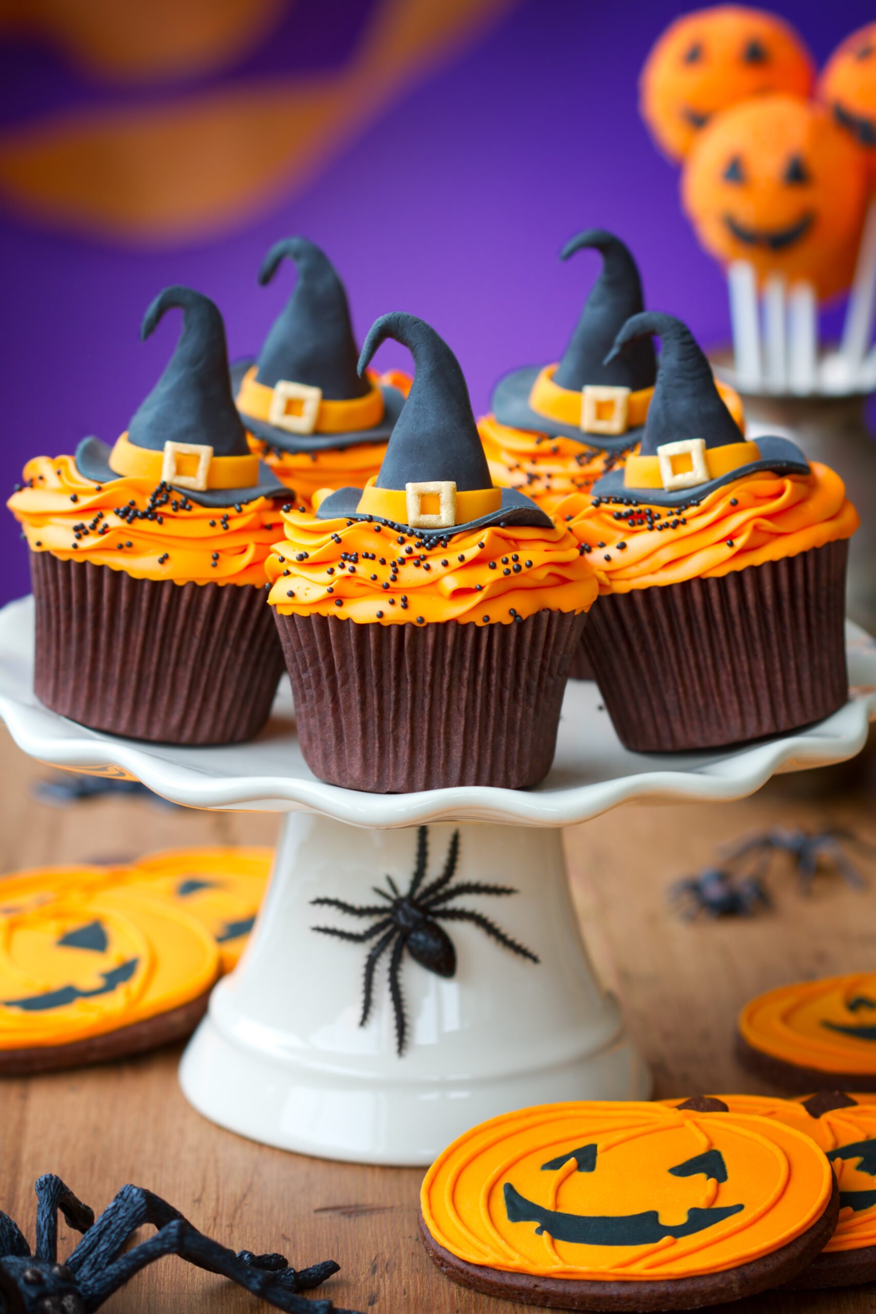 Witch Hat Cupcakes for a halloween party