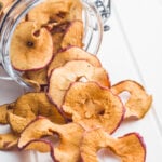 Cinnamon Dried Apple Rings; a healthy homemade snack recipe using only a few ingredients with or without a dehydrator!