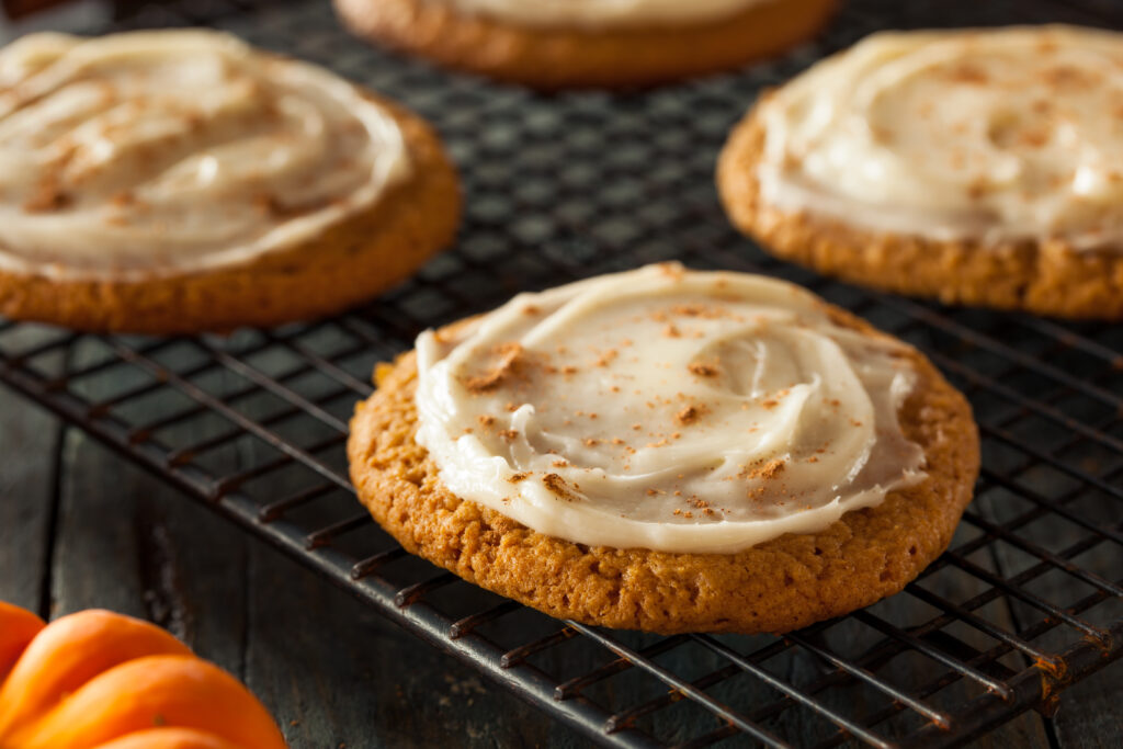 Copycat Pillsbury Pumpkin Cookies Recipe with Cream Cheese Frosting; These pumpkin spice cookies are soft, chewy and loaded with delicious fall flavors. With simple ingredients you will love!