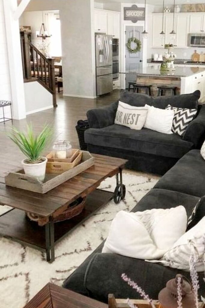 30 Grey Modern Farmhouse Living Room Ideas Nikki's Plate