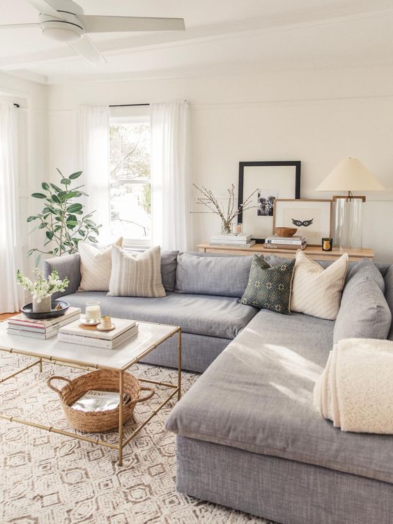 Grey Modern Farmhouse Living Room Ideas