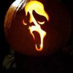 Scream Pumpkin Carving Stencil (FREE PRINTABLE); pumpkin carving scream face that you can print, trace and cut out on your pumpkin for Halloween!