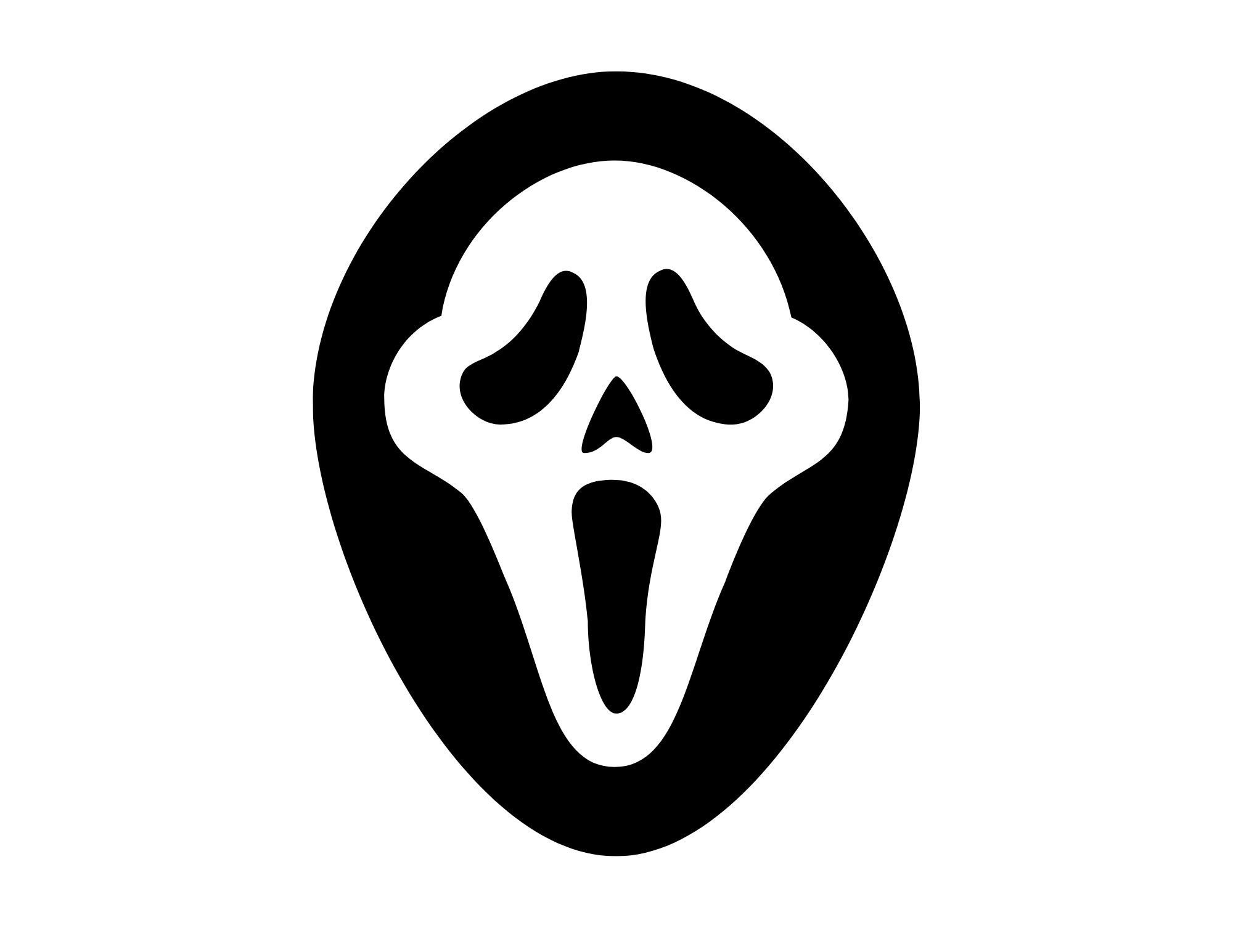 Scream Pumpkin Carving Stencil (FREE PRINTABLE); pumpkin carving scream face that you can print, trace and cut out on your pumpkin for Halloween!