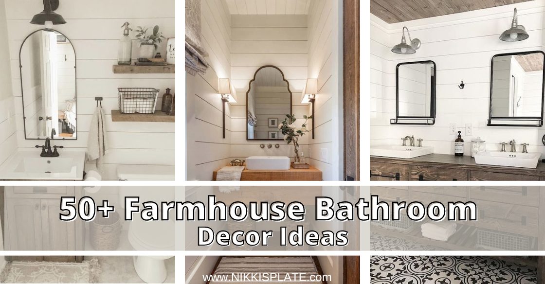 Farmhouse Bathroom Decor Ideas; here are the best farmhouse bathroom decoration ideas. Farmhouse bathroom wall decor, modern farmhouse bathroom decor and more!