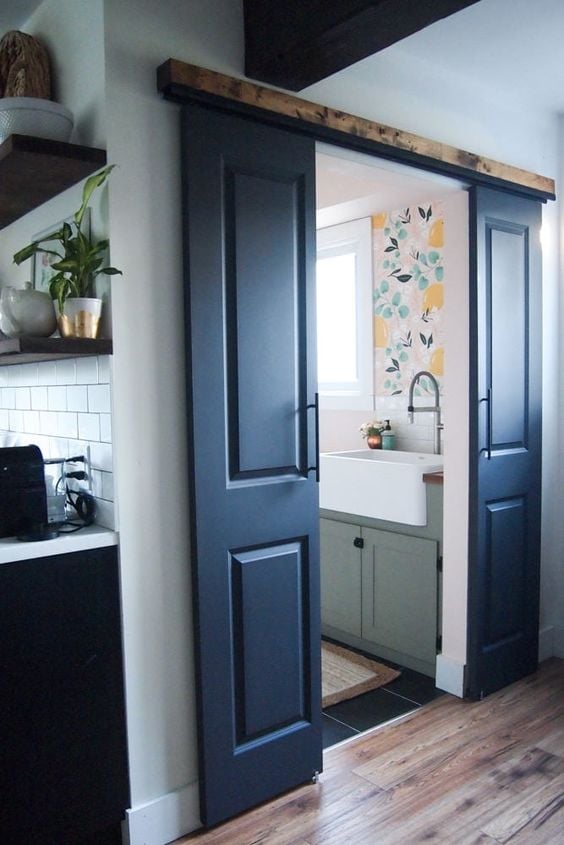 Black Interior Doors; Here are interior black doors that really add a bold touch to the home. Everything from farmhouse black interior doors to modern interior doors!