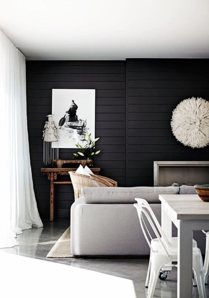 20 Beautiful Black Shiplap Wall Ideas - Nikki's Plate