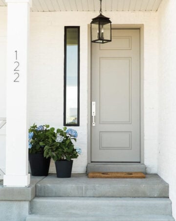Front Door Drift of Mist Sherwin Williams Paint Color