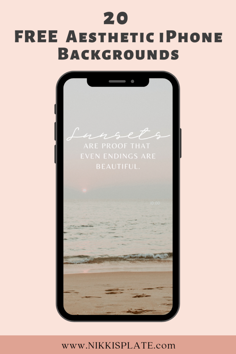 20 Cute Aesthetic iphone Backgrounds (FREE) Nikki's Plate