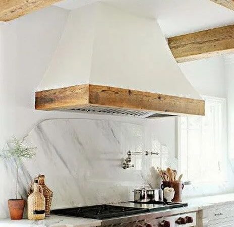 Plaster Farmhouse Range Hood Ideas to Create the Perfect Kitchen; Here is a collection of farmhouse wood range hoods for your next kitchen design!