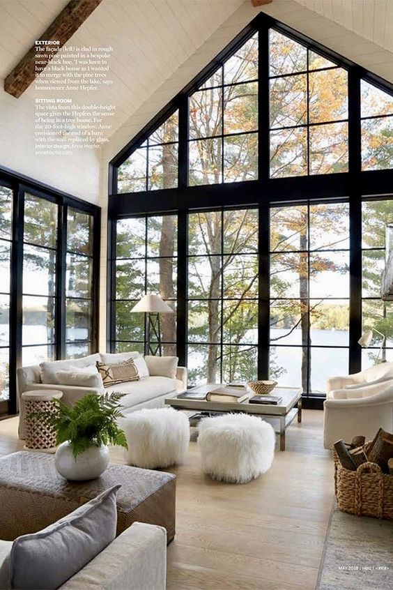 25 Most Beautiful Lake House Living Rooms