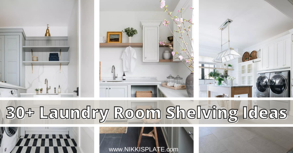 30 Genius Laundry Room Shelving Ideas - Nikki's Plate