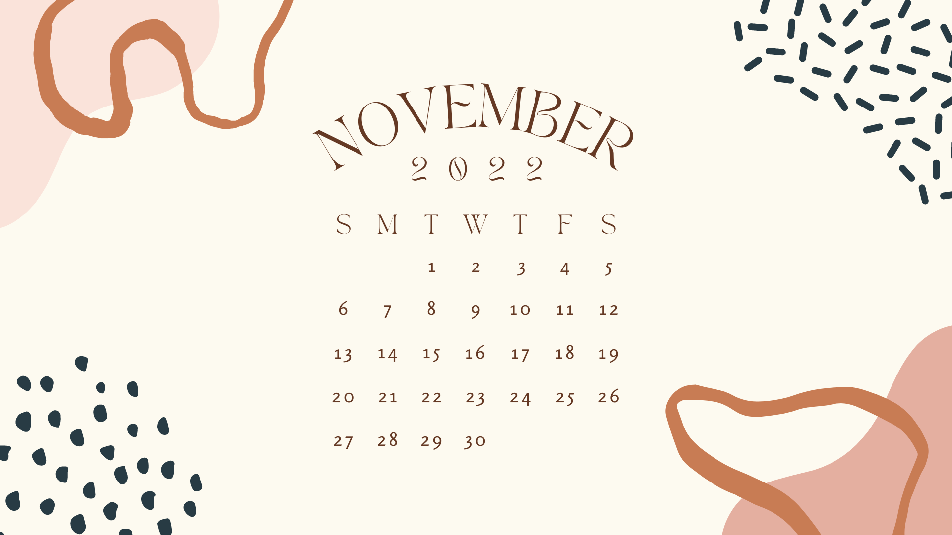 FREE NOVEMBER 2022 DESKTOP CALENDAR BACKGROUNDS