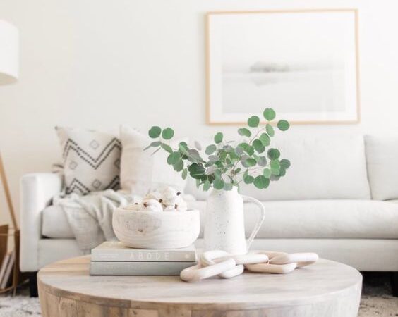 How To Style a Round Coffee Table; a guide to styling a coffee table! Tips and tricks for the perfect round coffee table set up!