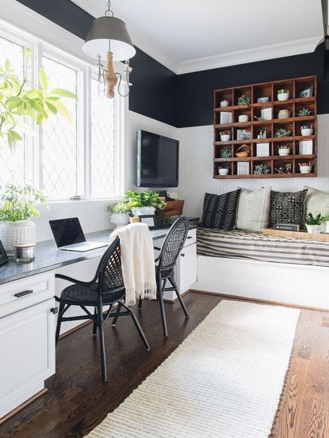 Home Office with Daybed Ideas; the perfect combination of a home office and guest bedroom!