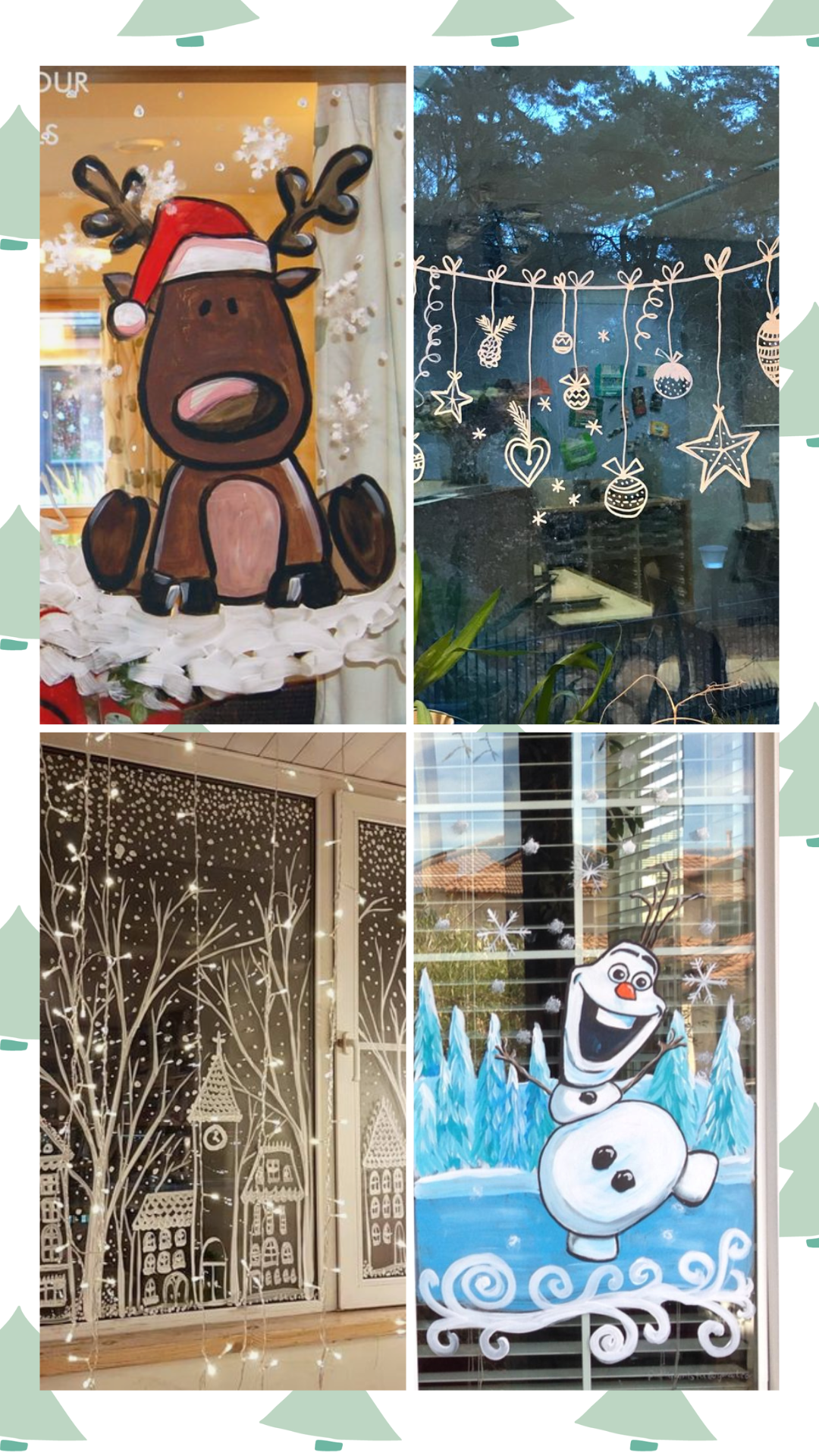 30 Cute Christmas Window Painting Ideas - Nikki's Plate