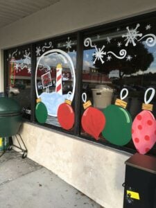 30 Cute Christmas Window Painting Ideas - Nikki's Plate