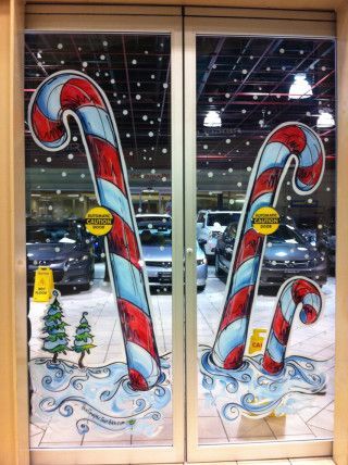 Cute Christmas Window Painting Ideas; Here are 20 easy Christmas window painting ideas to recreate on your windows this holiday season!
