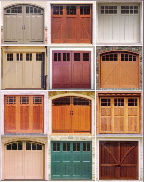 Barn door garage doors - modern farmhouse exteriors
