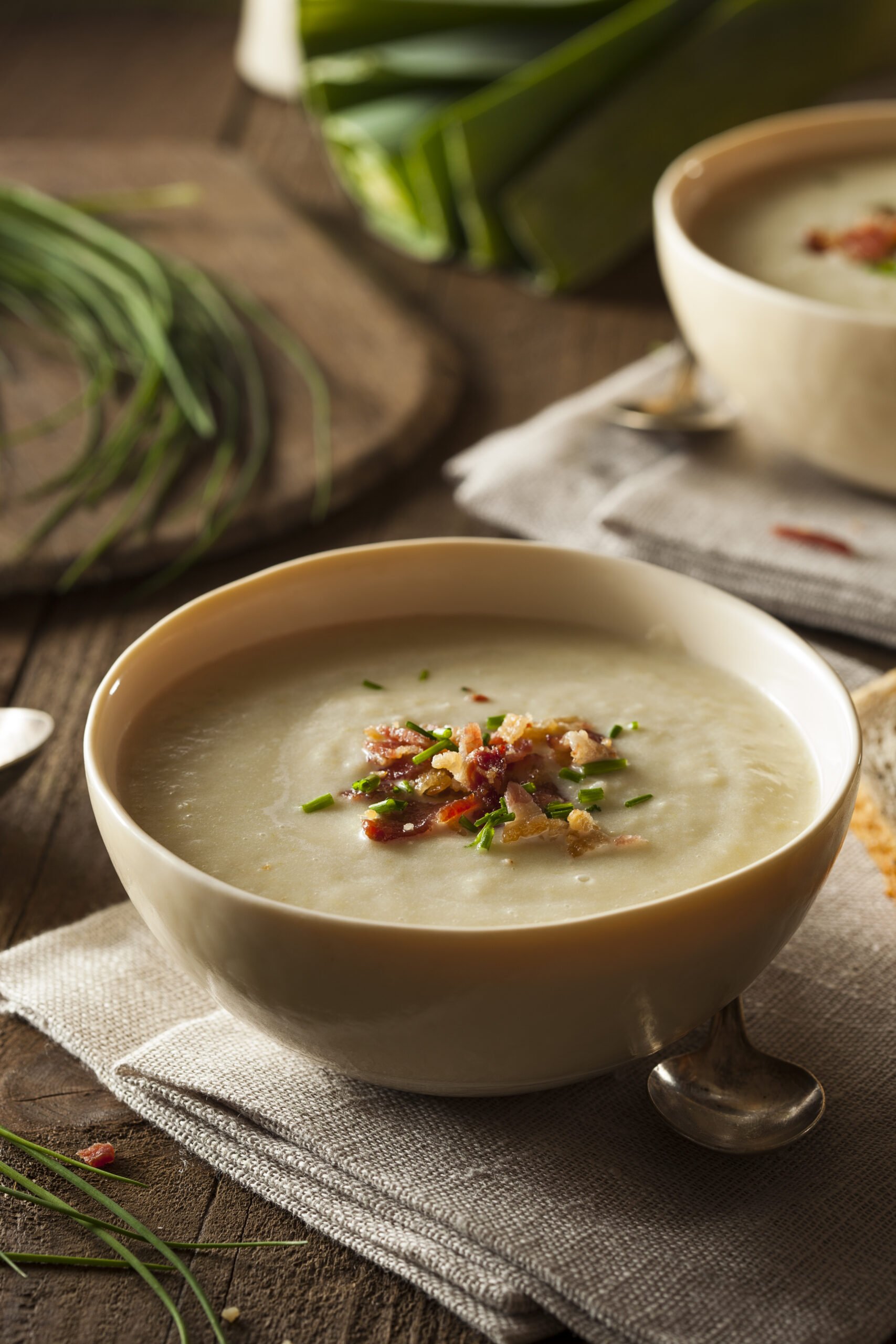 Garlic Potato Soup Recipe; An easy and delicious creamy garlic potato soup recipe. Comfort food for a cold winter season!