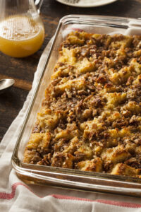 Pecan Bread Pudding Recipe; bread based holiday dessert with a perfect blend of buttery and sweet, and a little crunchy nutty note of pecans! Sweet Homemade Bread Pudding Dessert with Brandy Sauce