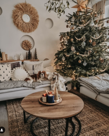 Boho Christmas Decor Ideas; here is a list of over 50 boho Christmas decorations, boho ornaments and boho Christmas designs!