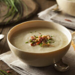 Garlic Potato Soup Recipe; An easy and delicious creamy garlic potato soup recipe. Comfort food for a cold winter season!