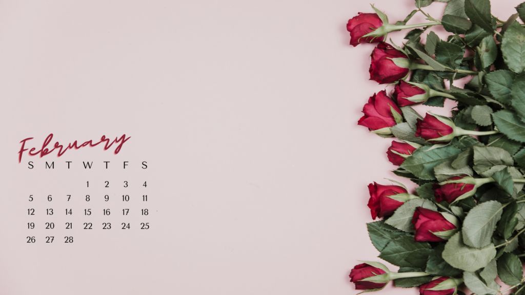 February 2017 - Love is all you need Desktop Calendar- Free February  Wallpaper