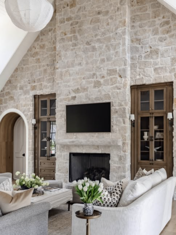 Looking for stylish ways to mount a TV above your fireplace? 🤍 These 40 stunning fireplace ideas with TV combine cozy charm and modern design - from floor-to-ceiling stone surrounds to built-in shelving and clean white mantels. Save this for your next living room renovation or new build inspiration! ✨ #fireplaceideas #livingroomdesign #modernfarmhouse #homedecor #interiordesign