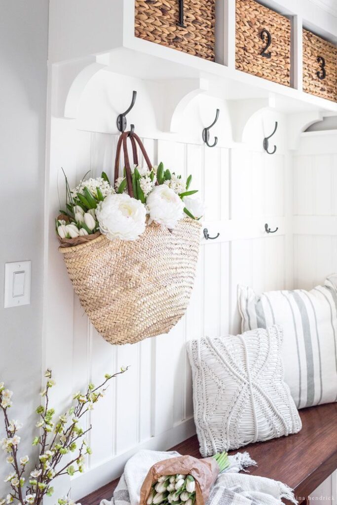 How to Decorate Your Entryway for Spring - Nikki's Plate