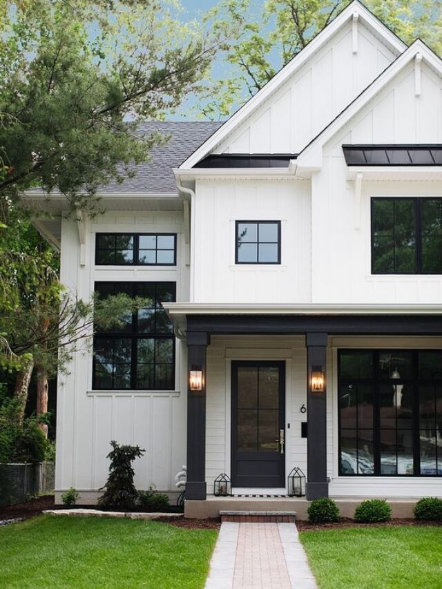 15 GENIUS MODERN FARMHOUSE EXTERIOR DESIGNS - Nikki's Plate