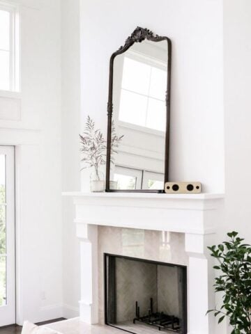Mirror above fireplace ideas;