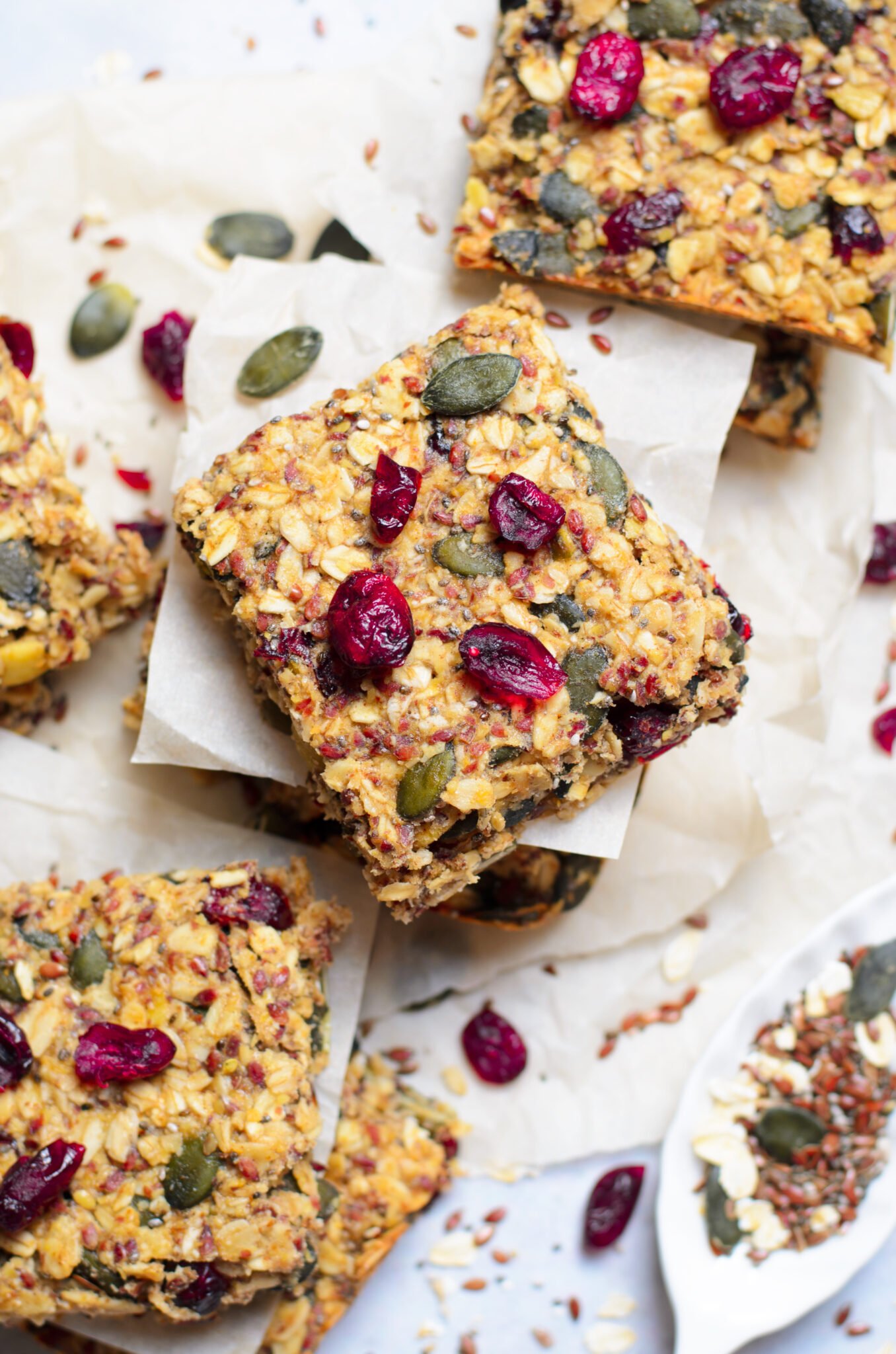 Pumpkin Cranberry Granola Bars Nikki's Plate