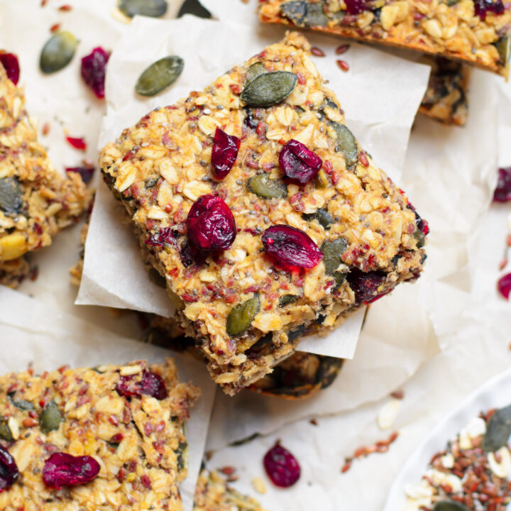 Pumpkin Cranberry Granola Bars Nikki's Plate