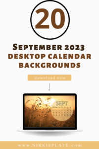 September 2023 desktop calendar backgrounds;  Here are your free August backgrounds for computers and laptops. Tech freebies for this month!