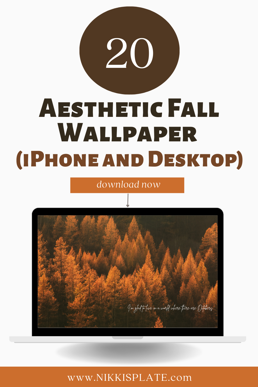 FREE Aesthetic Fall Wallpaper iPhone and Desktop; Looking for some beautiful and free fall aesthetic wallpapers for your phone and desktop? I have you covered! My collection of 20 aesthetic fall wallpapers will enhance your devices with the best autumn vibes. Download them now and add a touch of fall to your digital world!