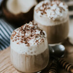 This Chocolate Coconut Milk Latte Recipe is the perfect caffeine fix for chocolate lovers who want a dairy-free and gluten free option! Vegan yet creamy and delicious! Better than Starbucks!