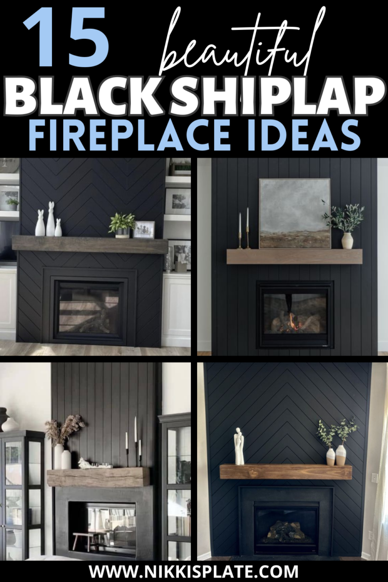 15 Black Shiplap Fireplace Ideas for a Moody Vibe - Nikki's Plate