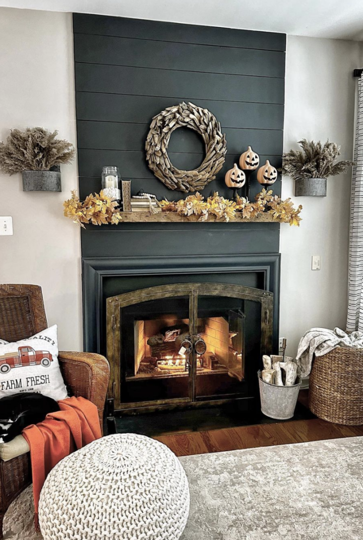 15 Black Shiplap Fireplace Ideas for a Moody Vibe - Nikki's Plate