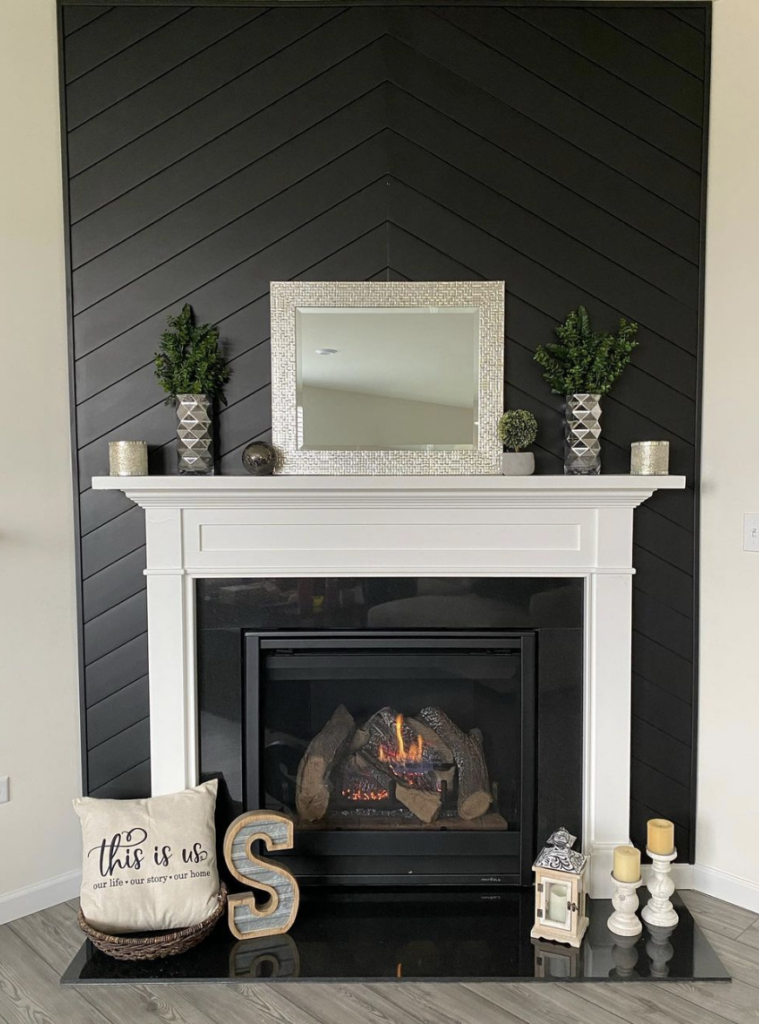 15 Black Shiplap Fireplace Ideas for a Moody Vibe - Nikki's Plate