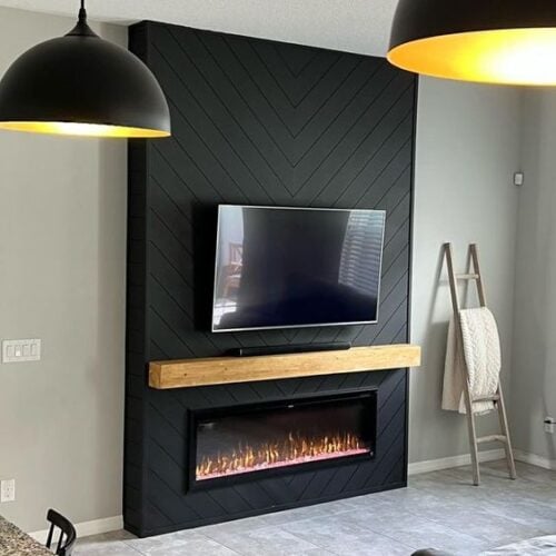 15 Black Shiplap Fireplace Ideas for a Moody Vibe - Nikki's Plate