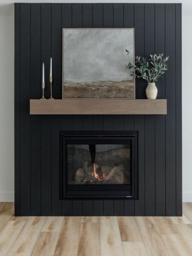 15 BEAUTIFUL BLACK SHIPLAP FIREPLACE IDEAS