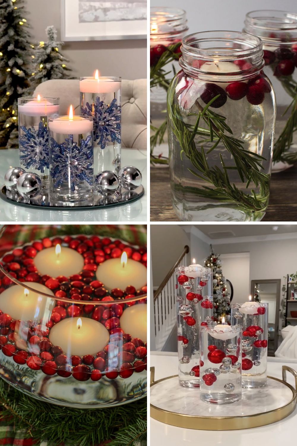 Lighten up your holiday season with these cozy Christmas Floating Candles ideas and more! From small arrangements to grand centerpieces, there is a look for everyone! Dive in to find the perfect combination of Christmas sparkle and candlelight magic!