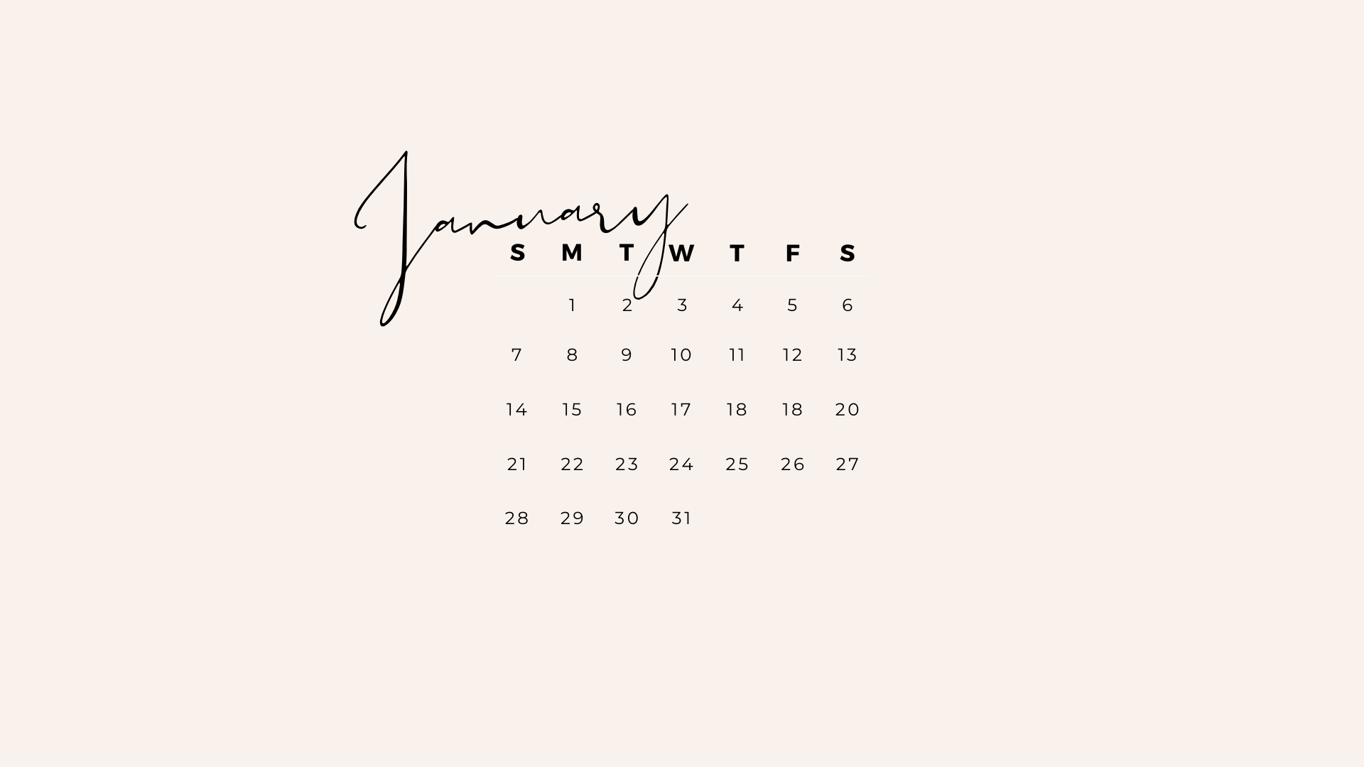 20 FREE JANUARY 2025 DESKTOP CALENDAR BACKGROUNDS (EASY DOWNLOAD