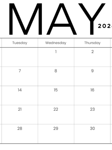 Looking for a free printable MAY 2024 calendar? Stay organized and plan your month with ease using my downloadable month MAY cute calendars. Sunday start blank May calendars! Use as work or school calendars.