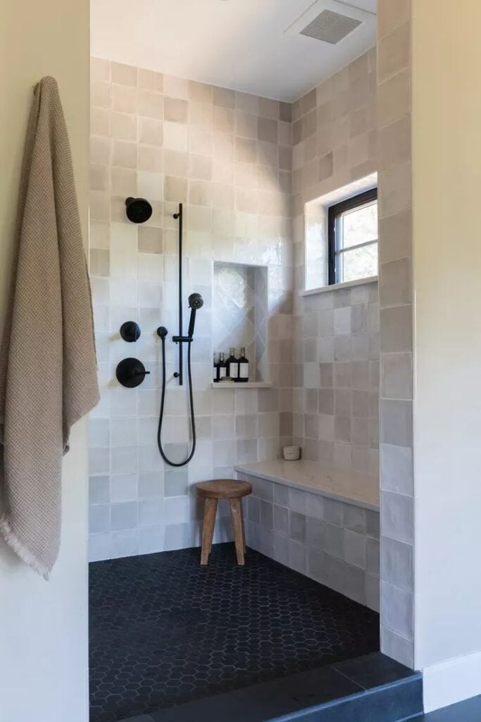 25 Stunning Black Tile Bathroom Floor Ideas That Make a Bold Statement ...