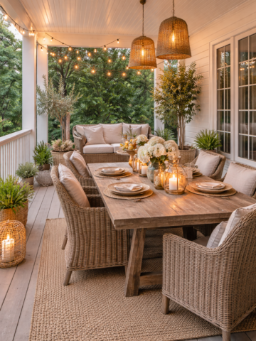 Cozy back porch ideas on a budget that are simple, stylish, and easy to recreate! From small back porch ideas to outdoor living space inspiration, these decorating ideas will help you create a cozy outdoor space you'll love all season long. #backporchideas #cozyhome #outdoordecor