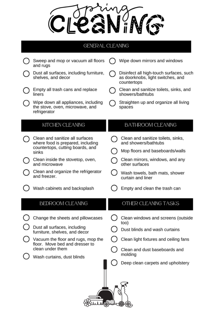 Top 7 Spring Cleaning Tips with FREE SPRING CLEANING CHECKLIST PRINTABLE
